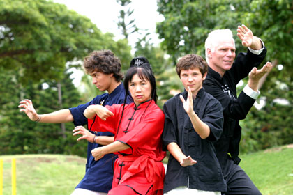 Kala, Sifu Chee, Dylan, Sensei Larry, photo: Micahel Sato